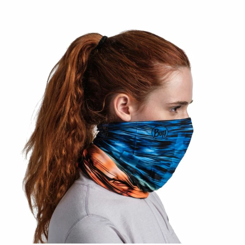 Ski Wear Buff Womens CoolNet Tube Scarf - Blue/Orange