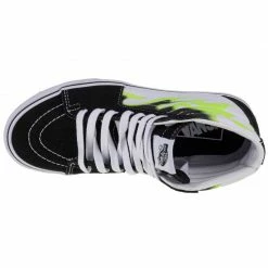 Vans Womens UA SK8-HI Flame Shoes - Black