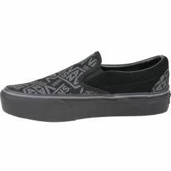 Vans Womens 66 Classic Slip-On Platform Shoes - Black
