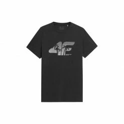 4F Mens Round Neck T-shirt - Anthracite Outdoor Clothing