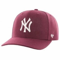 47 Brand Mens New York Yankees Cold Zone '47 Cap - Burgundy Caps