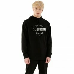 Outdoor Clothing Outhorn Mens Minimalist Sweatshirt - Deep Black