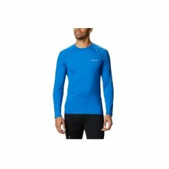 Columbia Mens Omni Heat 3D Knit Crew II T-shirt - Blue Outdoor Clothing