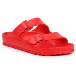 Birkenstock Mens Arizona EVA Slippers - Red Slides