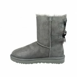 UGG Womens Bailey Bow II Shoes - Gray