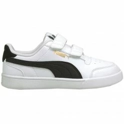 Puma Junior Shuffle V PS Shoes - White/Black Footwear