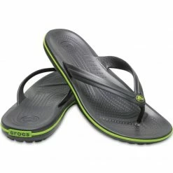 Slides Crocs Crocband Flip-Flop Slippers - Graphite/Green