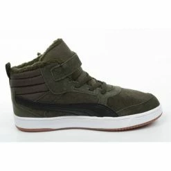 Puma Junior Rebound Street SD Fur PS Shoes - Green