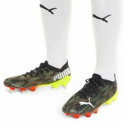 Puma Mens Ultra 1.2 FG AG Football Boots - Black/Green/Red