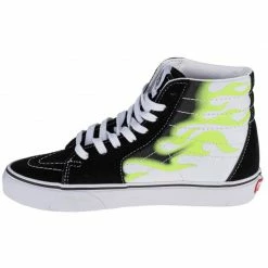 Vans Womens UA SK8-HI Flame Shoes - Black
