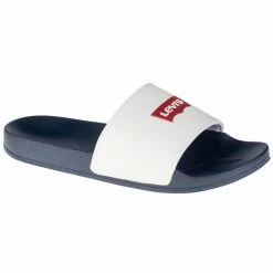 Levi's Womens June Batwing Slippers - White Slides