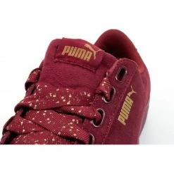 Puma Womens Vikky Ribbon Dots Shoes - Burgundy