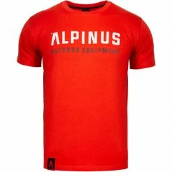 Alpinus Mens Outdoor Eqpt. T-Shirt - Red Outdoor Clothing