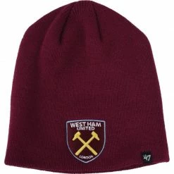 Caps 47 Brand Mens EPL West Ham UFC Beanie - Maroon