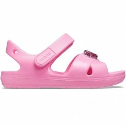 Jackets Crocs Kids Classic Cross Strap Charm Sandals - Pink