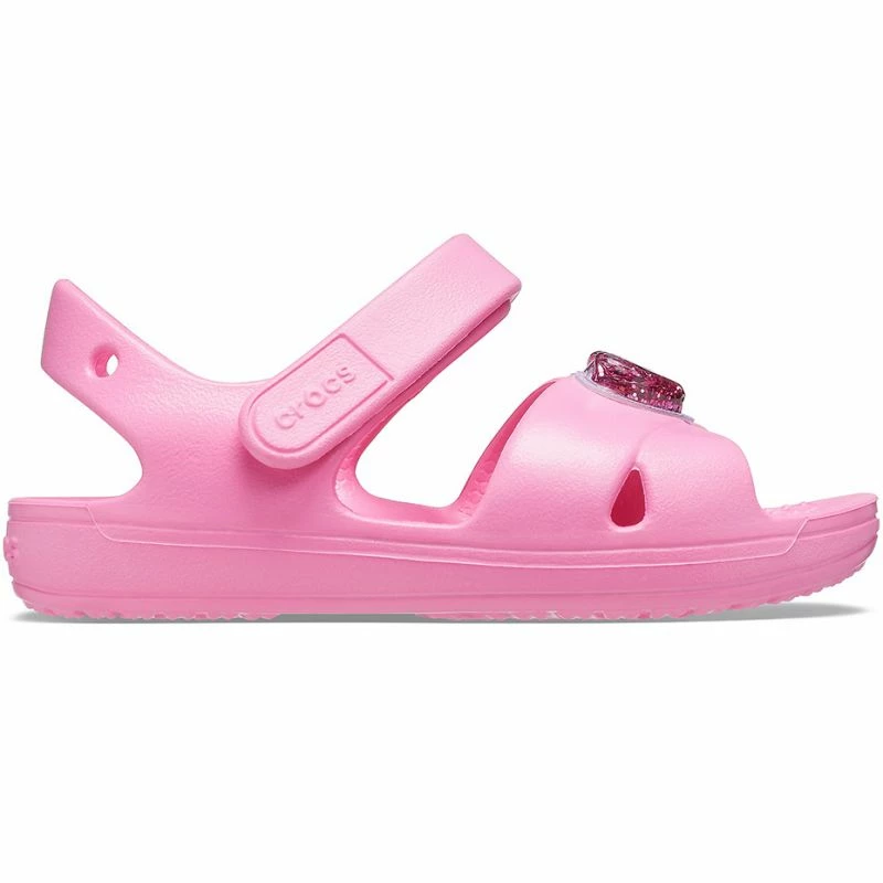 Jackets Crocs Kids Classic Cross Strap Charm Sandals - Pink