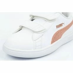 Puma Junior Smash Shoes - White Footwear