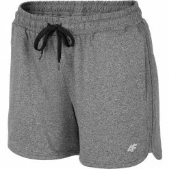 4F Womens Training Shorts - Dark Gray Melange Outdoor Clothing