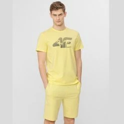 4F Mens Graphics T-shirt - Yellow