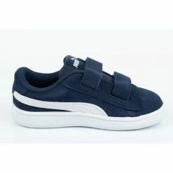 Puma Junior Smash V2 Shoes - Navy Blue