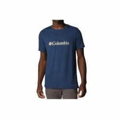 Outdoor Clothing Columbia Mens Tech Trail Graphic Tee - Navy Blue