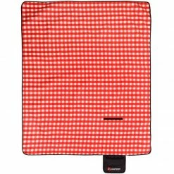 Fleeces Meteor Checkered Picnic Blanket 200x200CM XXL - White/Red