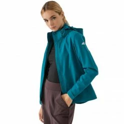 Outdoor Clothing 4F Womens Softshell Jacket - Turquoise