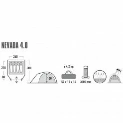 Tents High Peak Nevada 4 Tent - Light Gray