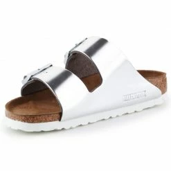 Birkenstock Womens Arizona BS Sandals - Silver