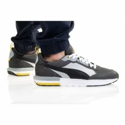 Puma Mens R22 Cord Shoes - Gray Trainers
