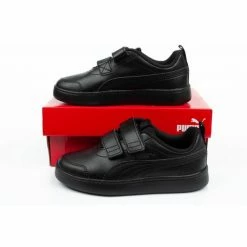 Puma Courtflex Infants Shoes - Black Footwear