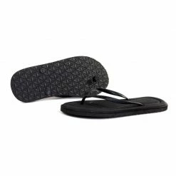 4F Womens Flip-flops - Dark Black Slides