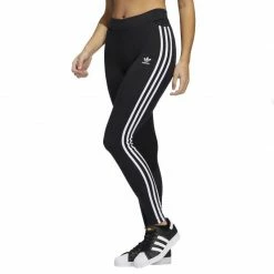 Adidas Womens Adicolor Classics 3-Stripes Tights Leggings - Black Climawarm
