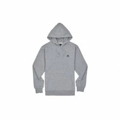Outdoor Clothing Converse Mens Embroidered PO FT Hoodie - Gray