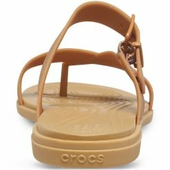 Crocs Womens Tulum Toe Post Sandals - Caramel