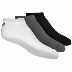Asics Unisex 3PPK Ped Socks - White/Black/Gray