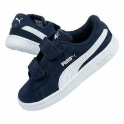 Puma Junior Smash V2 Shoes - Navy Blue