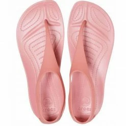 Crocs Womens Sexi Flip Flops - Pink Slides