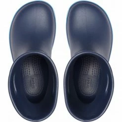 Crocs Junior Wellingtons Crocband Rain Boots - Navy Blue