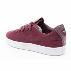 Footwear Puma Womens Suede Crush Frosted Shoes - Burgundy