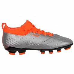 Puma Mens One 3 Lth HG Football Boots - Gray/Orange Trainers