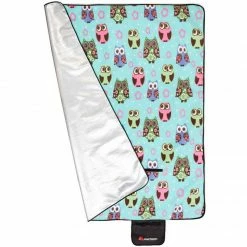Fleeces Meteor Owls Picnic Blanket 200x200CM XXL - Blue