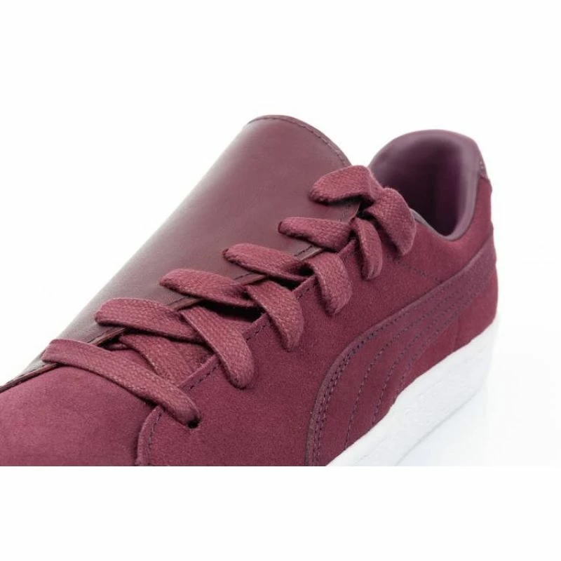 Footwear Puma Womens Suede Crush Frosted Shoes - Burgundy