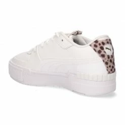 Puma Womens Cali Sport Cheetah Shoes - White