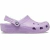 Crocs Womens Classic Glitter Clog - Purple Slides