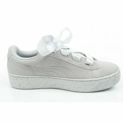 Footwear Puma Womens Vikky Platform Ribbon Shoes - White