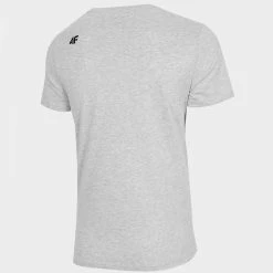 4F Mens Round Neck T-shirt - Gray Outdoor Clothing