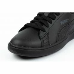 Puma Junior Smash V2 Shoes - Black Footwear