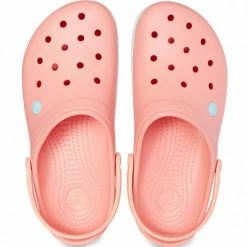 Crocs Womens Crocband Slippers - Light Pink/Turquoise Slides