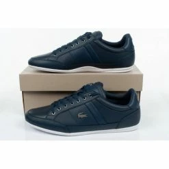 Lacoste Mens Chaymon Shoes - Navy Blue Trainers